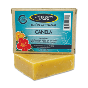 Handmade Cinnamon soap with natural cinnamon essential oil, caribbean honey and ground oatmeal. Wonderful spicy scent! With a touch of real cinnamon essential oil. We add ground oatmeal to gently exfoliate the skin and honey for its moisturizing properties. Great soap for the body. This soap is for cinnamon lovers. Made in Puerto Rico. Full size 4.25 oz. bar